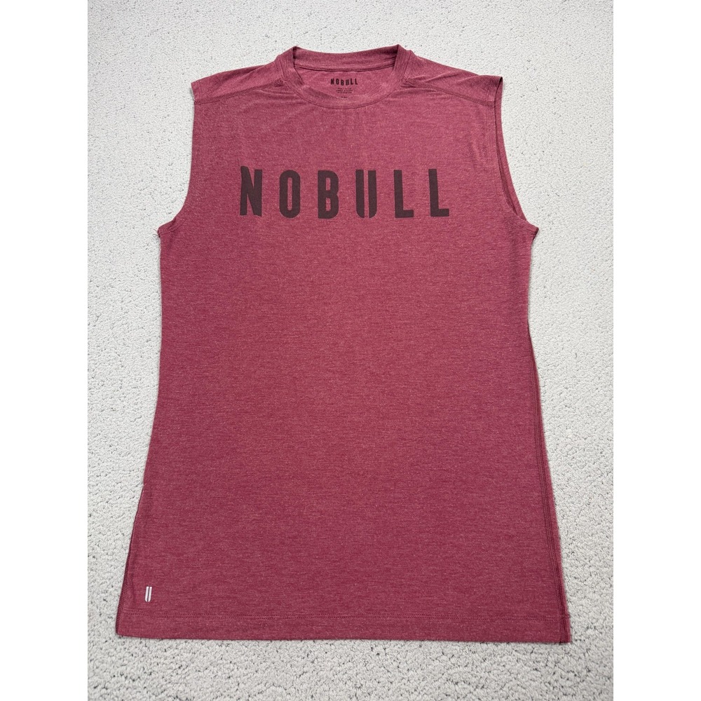 NOBULL Tank Top Mens Small Red Sleeveless Athletic CrossFit Gym Training Workout